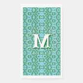 Boa Ripple in Green + Aqua Personalized Serviette (Vorderseite)