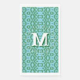 Boa Ripple in Grün + Aqua personalisiert Serviette