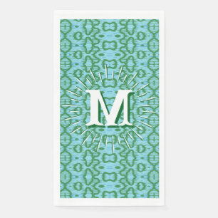 Boa Ripple in Grün + Aqua personalisiert Serviette