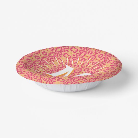 Boa Ripple in Pink + Orange Personalized Pappteller (Gewinkelt)