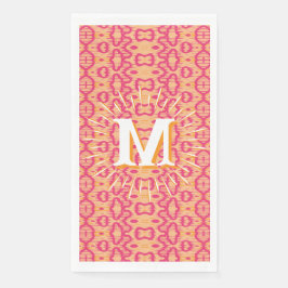 Boa Ripple in Pink + Orange Personalized Serviette