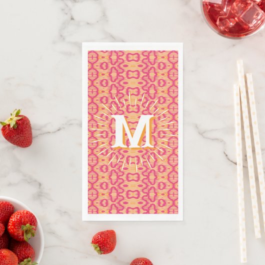 Boa Ripple in Pink + Orange Personalized Serviette (Beispiel)