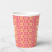 Boa Ripple in Rosa + Orange Personalisiert Pappbecher (Rechts)