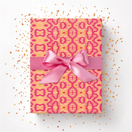 Boa Ripple in Rosa und Orange Geschenkpapier
