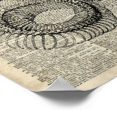 Boa Snake Skeleton Vintag Dictionary Page Art Poster (Ecke)