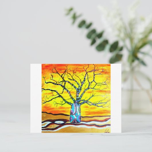 Boab Gold Postkarte (Stehend Vorderseite)