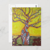 Boab tree Bright Postkarte (Vorne/Hinten)