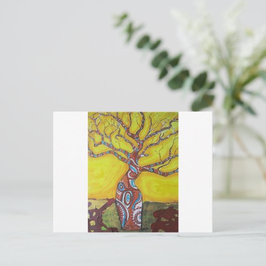 Boab tree Bright Postkarte (Stehend Vorderseite)