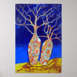 Boab Trees in der Nacht Poster