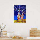 Boab Trees in der Nacht Poster (Küche)