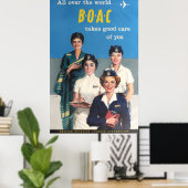 BOAC British Overseas Airways Corporation Poster (Heimbüro)
