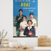 BOAC British Overseas Airways Corporation Poster (Küche)