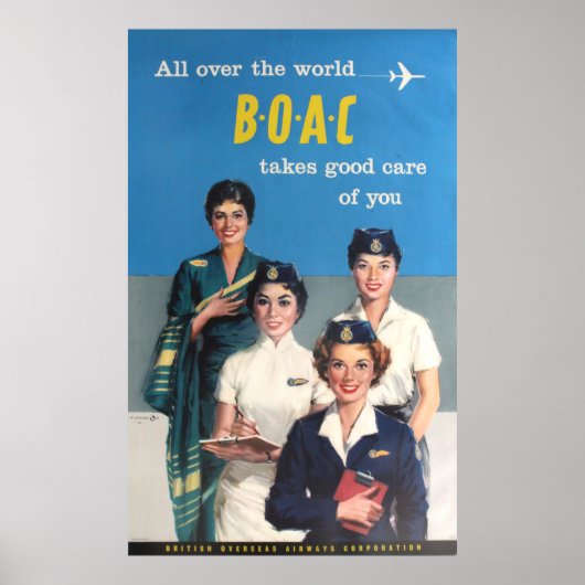 BOAC British Overseas Airways Corporation Poster (Vorne)