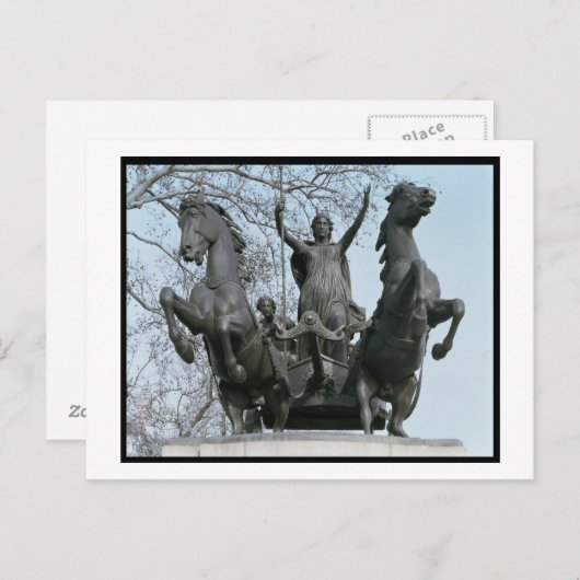 Boadicea, 1850s (Bronze) (sehen Sie auch 33580) Postkarte (Vorne/Hinten)