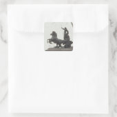 Boadicea, 1902 quadratischer aufkleber (Tasche)