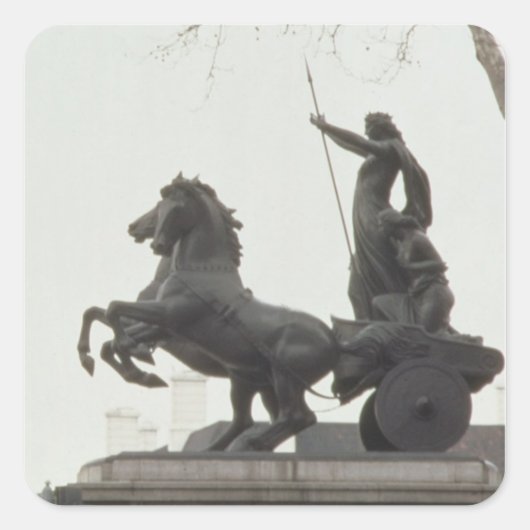 Boadicea, 1902 quadratischer aufkleber (Vorderseite)