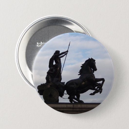 Boadicea Statue Abzeichen Button (Vorne & Hinten)