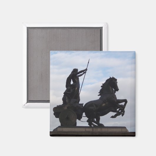Boadicea Statue Magnet (Vorderseite/Rückseite)