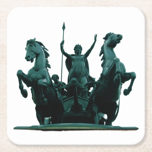 Boadicea Statue-Westminster Bridge-London-Unterset Rechteckiger Pappuntersetzer (Vorderseite)