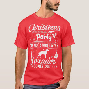 Boador Dog Tree Weihnachtsmann Party Haustier Hund T-Shirt