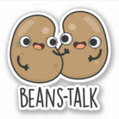 Boans Talk Funny Veggie Bean Pub Aufkleber (Vorderseite)