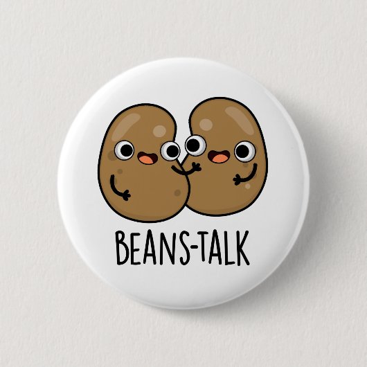 Boans Talk Funny Veggie Bean Pub Button (Vorderseite)