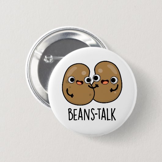 Boans Talk Funny Veggie Bean Pub Button (Vorne & Hinten)