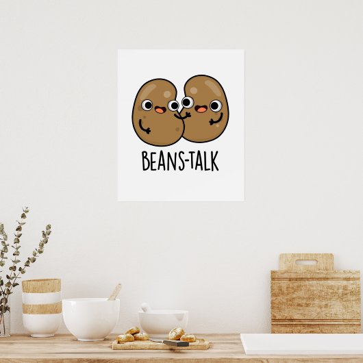 Boans Talk Funny Veggie Bean Pub Poster (Küche)