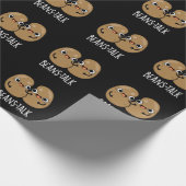Boans Talk Funny Veggie Bean Pun Dark BG Geschenkpapier (Ecke)