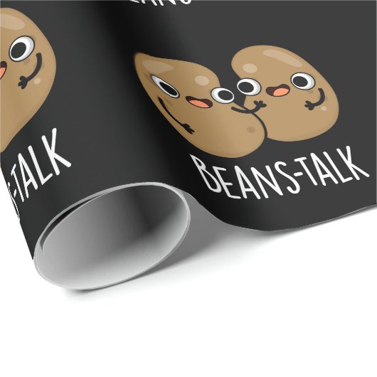 Boans Talk Funny Veggie Bean Pun Dark BG Geschenkpapier (Rolleneckpunkt)