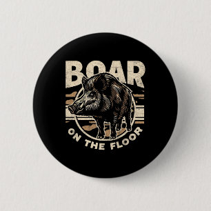 Boar auf dem Boden Männer Vintage Camouflage Wild  Button
