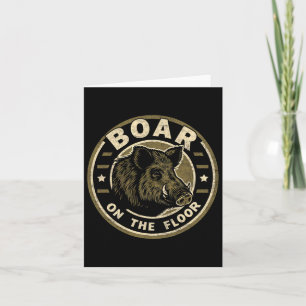 Boar auf dem Boden Vintage traditionelle Tattoo Wi Karte