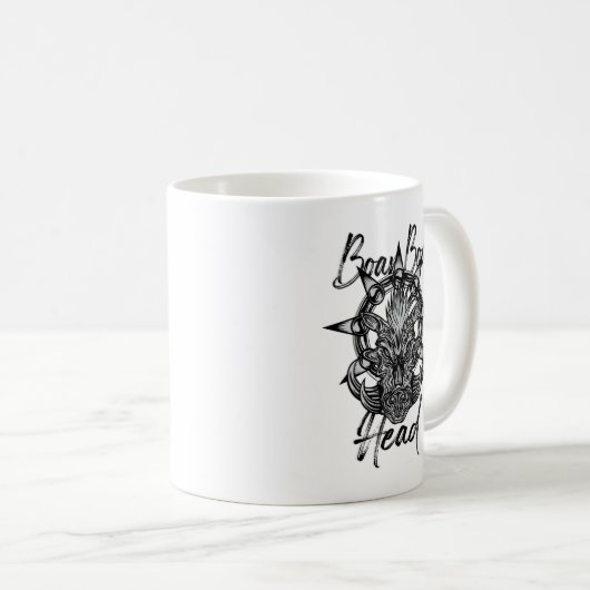Boar Boar Head Kaffeetasse (VorderseiteRechts)