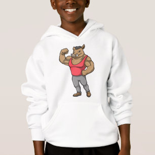 Boar Bodybuilder Bodybuilding Muskeln Hoodie