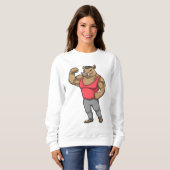 Boar Bodybuilder Bodybuilding Muskeln Sweatshirt (Vorne ganz)