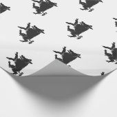 Boar Dancing heraldry Silhouette Geschenkpapier (Ecke)