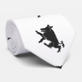 Boar Dancing heraldry Silhouette Krawatte (Gerollt)
