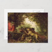 Boar Hunt, 1611 Postkarte (Vorne/Hinten)