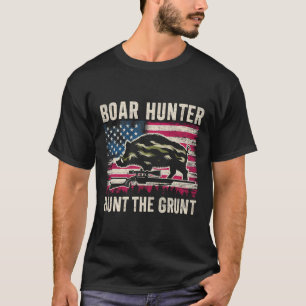Boar Hunter Mens Jagen Die Vintage amerikanische F T-Shirt