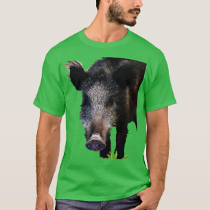 Boar Making Eye Kontakt Vector Art T-Shirt
