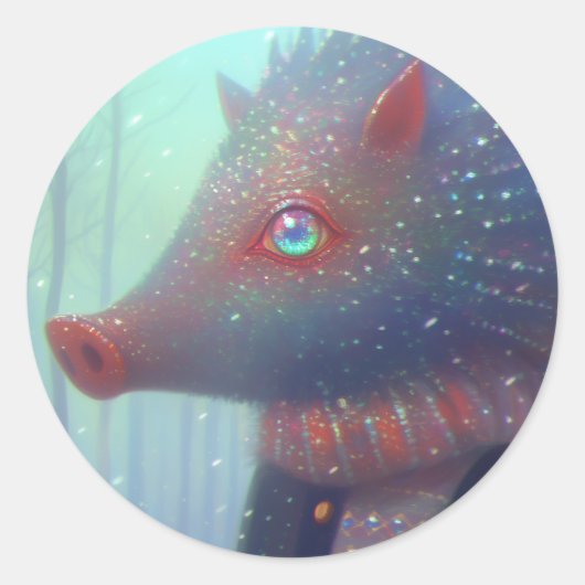 Boar Runder Aufkleber (Vorderseite)