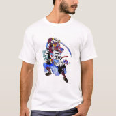Boar Samurai mit einem Schwert im japanischen Stil T-Shirt (Vorderseite)