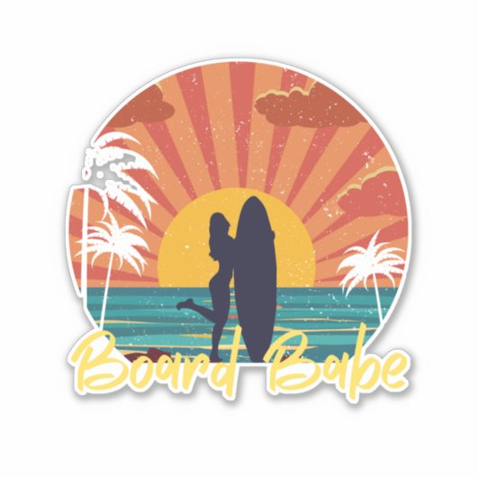 Board Babe Aufkleber (Vorderseite)