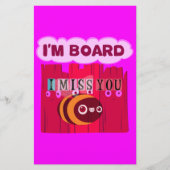 Board Bee Art Print Briefpapier (Vorderseite)