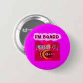 Board Bee Art Print Button (Vorne & Hinten)