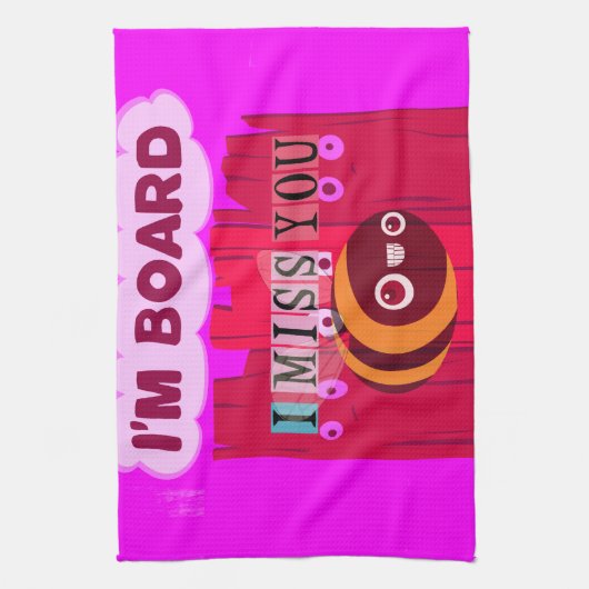 Board Bee Art Print Handtuch (Vertikal)