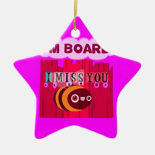 Board Bee Art Print Keramik Ornament (Vorne)