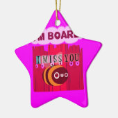 Board Bee Art Print Keramik Ornament (Links)