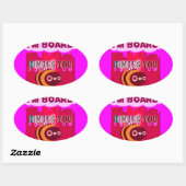 Board Bee Art Print Ovaler Aufkleber (Blatt)