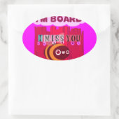 Board Bee Art Print Ovaler Aufkleber (Tasche)